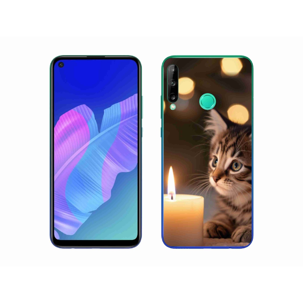 Gélový kryt mmCase na Huawei P40 Lite E - mačiatko a sviečka