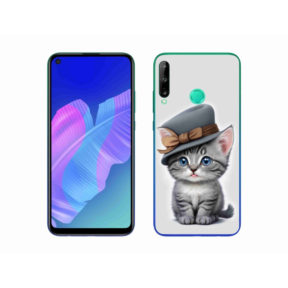 Gélový kryt mmCase na Huawei P40 Lite E - mačiatko s klobúkom