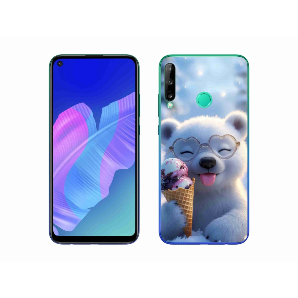 Gélový kryt mmCase na Huawei P40 Lite E - medvedík so zmrzlinou