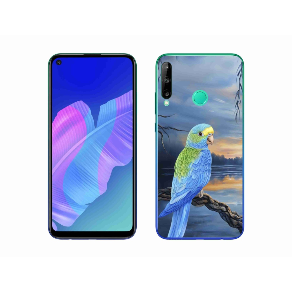 Gélový kryt mmCase na Huawei P40 Lite E - modrý papagáj