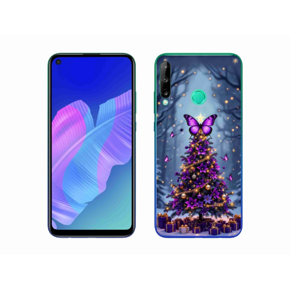 Gélový kryt mmCase na Huawei P40 Lite E - motýlí vianočný stromček