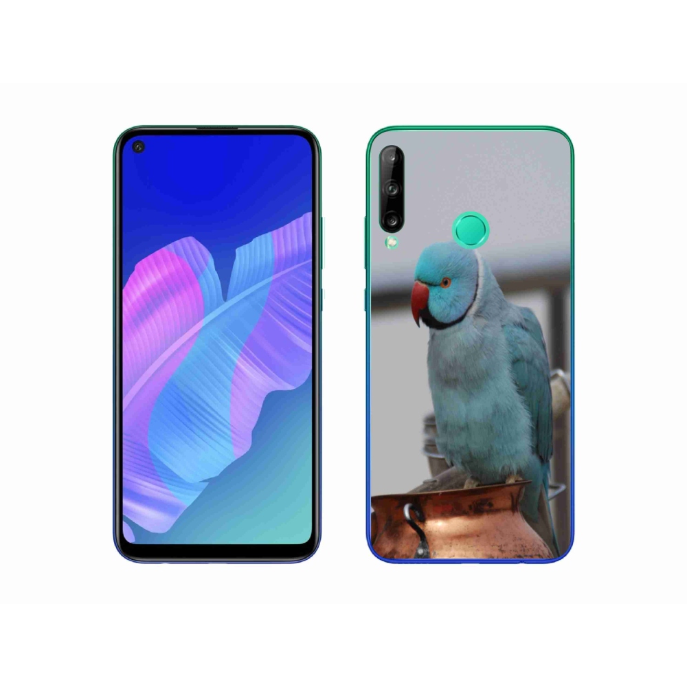 Gélový kryt mmCase na Huawei P40 Lite E - papagáj alexander modrý