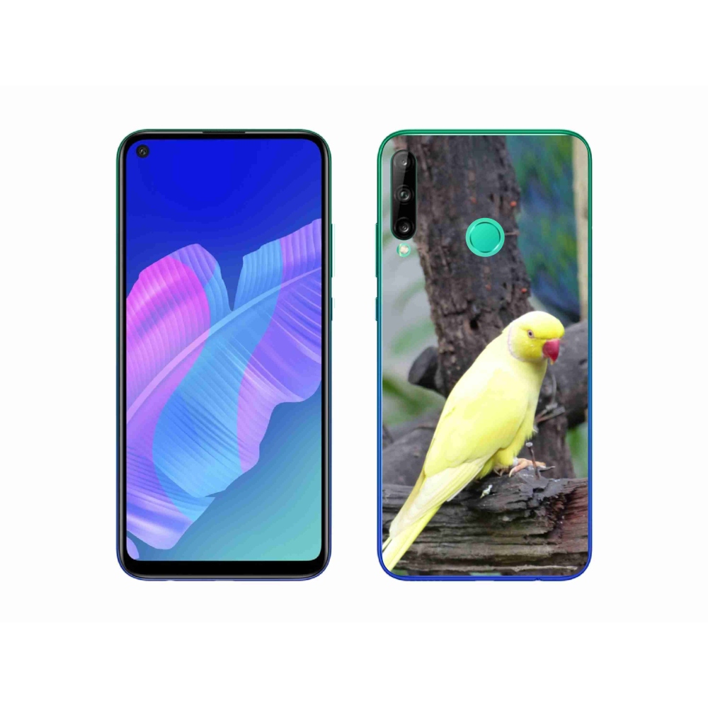 Gélový kryt mmCase na Huawei P40 Lite E - papagáj alexander žltý