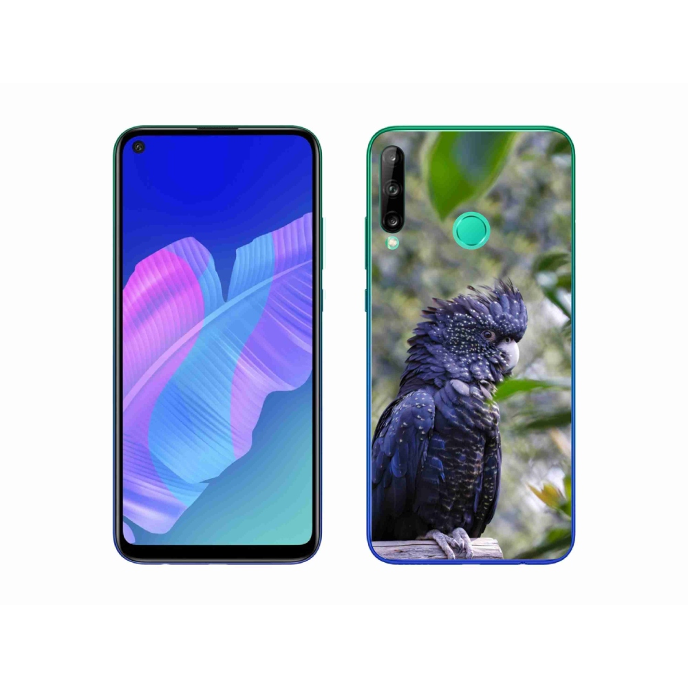 Gélový kryt mmCase na Huawei P40 Lite E - papagáj kakadu čierny
