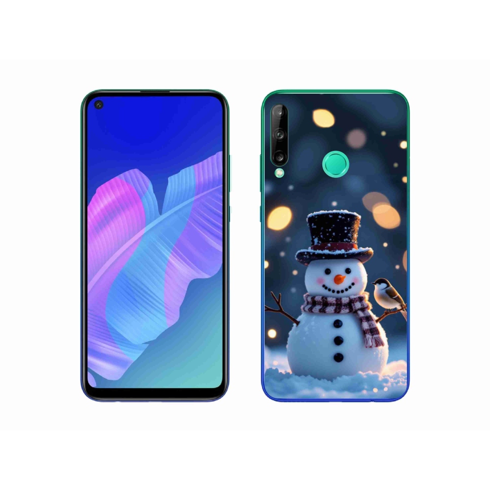 Gélový kryt mmCase na Huawei P40 Lite E - vianočný snehuliak