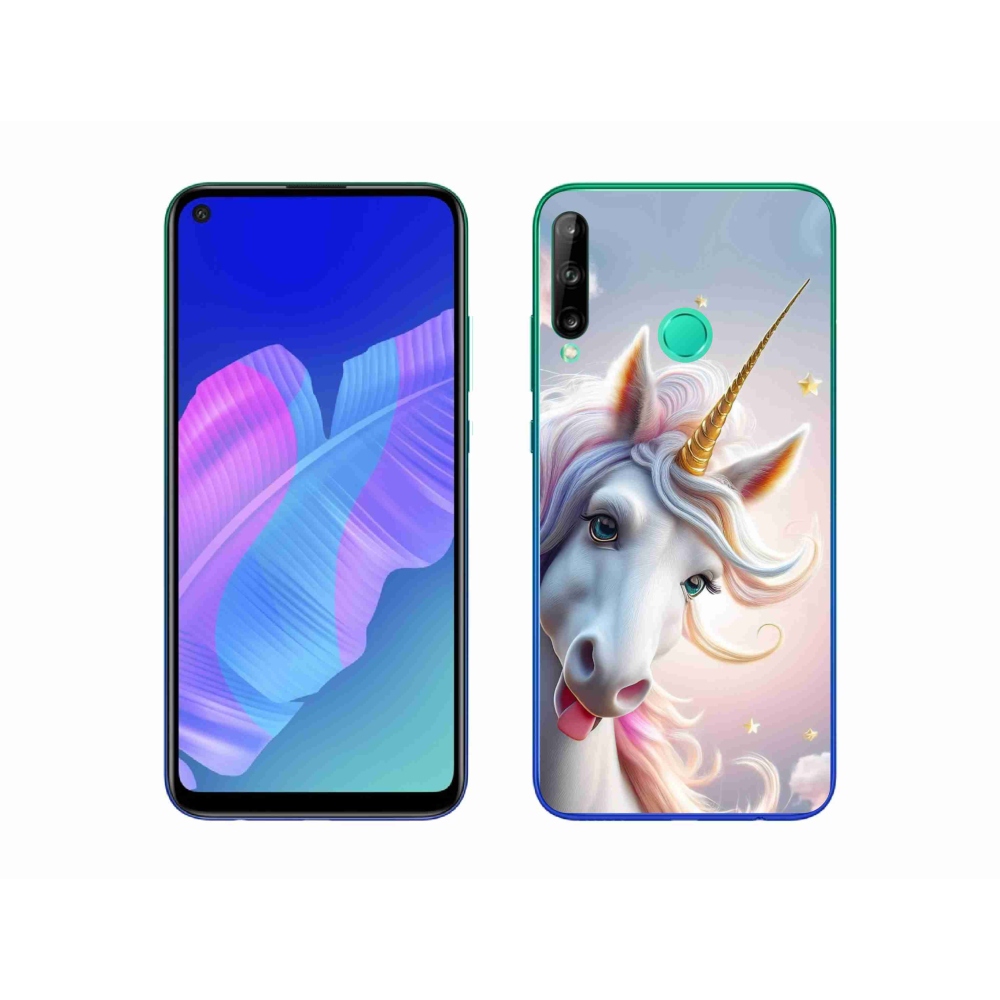 Gélový kryt mmCase na Huawei P40 Lite E - veselý jednorožec