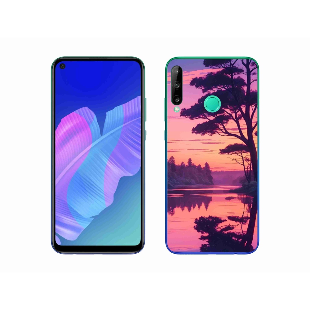 Gélový kryt mmCase na Huawei P40 Lite E - západ slnka nad jazerom