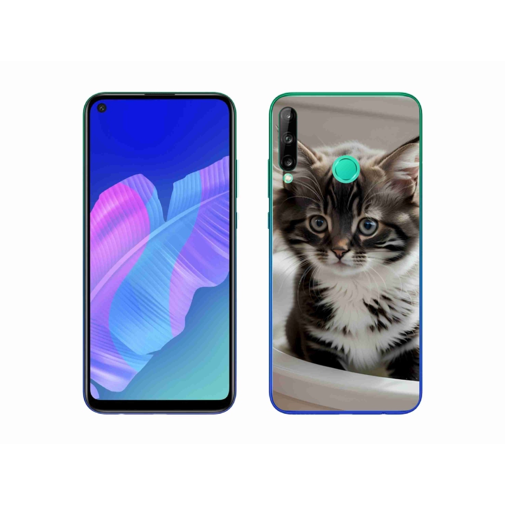 Gélový kryt mmCase na Huawei P40 Lite E - zvedavé mačiatko