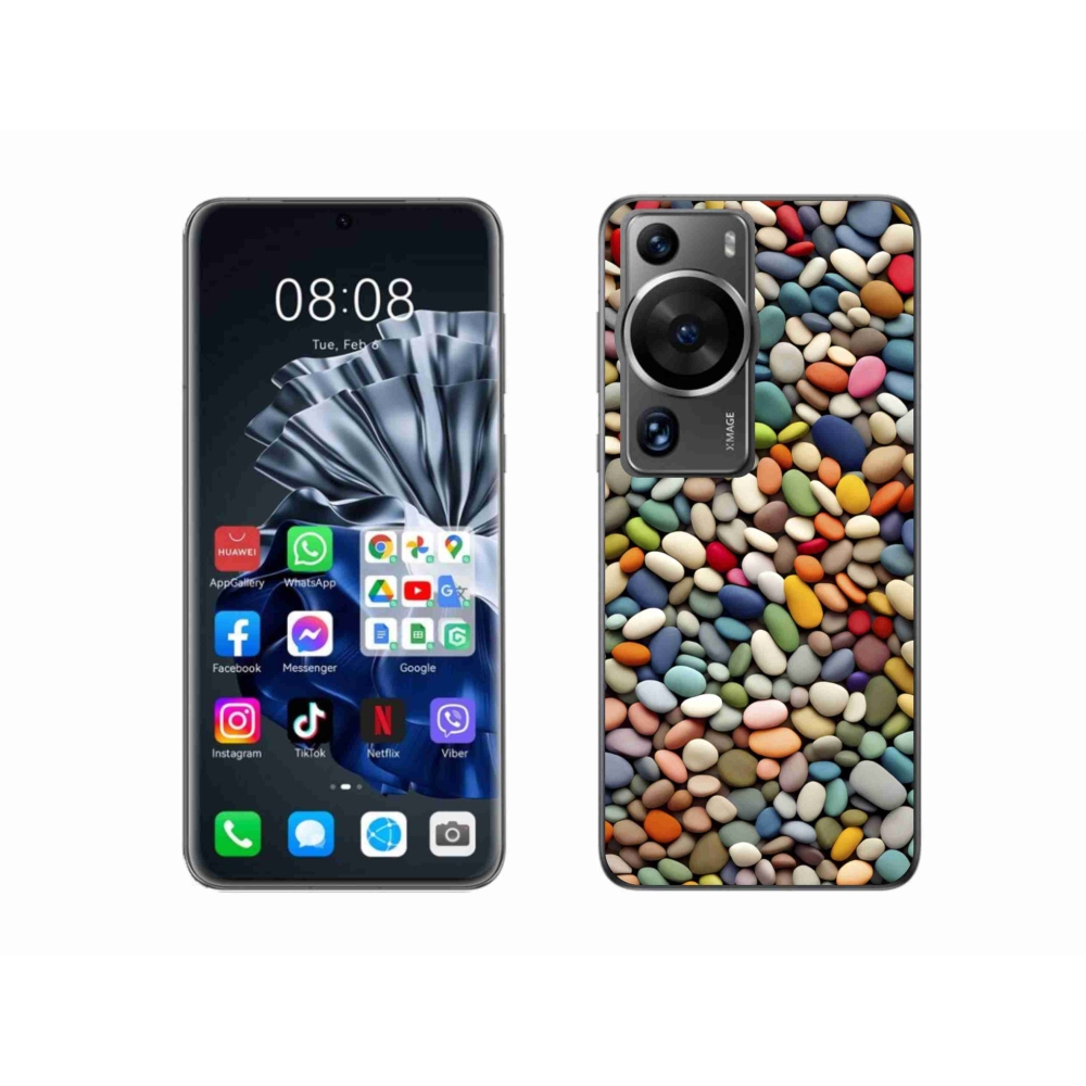 Gélový kryt mmCase na Huawei P60 Pro - farebné kamienky 2