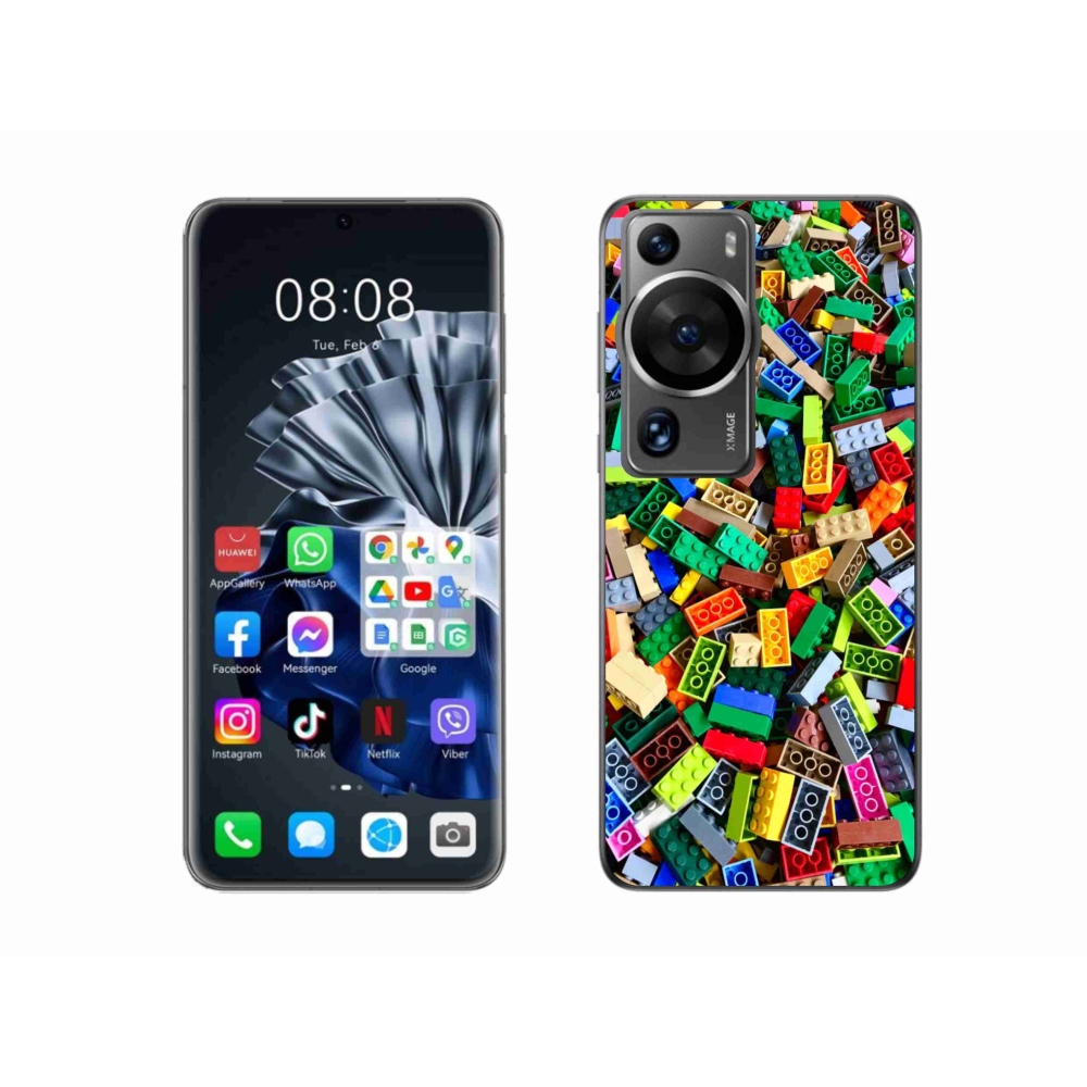 Gélový kryt mmCase na Huawei P60 Pro - farebné stavebné kocky
