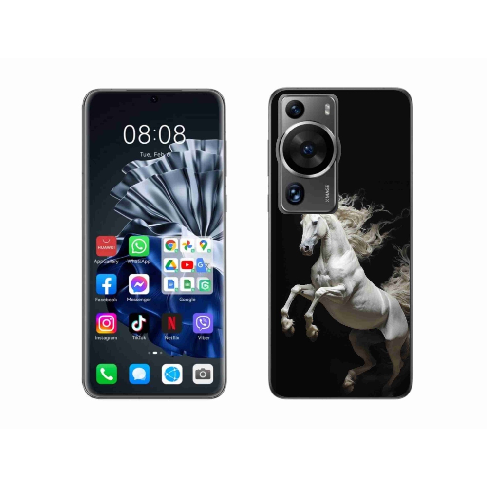 Gélový kryt mmCase na Huawei P60 Pro - biely kôň 4