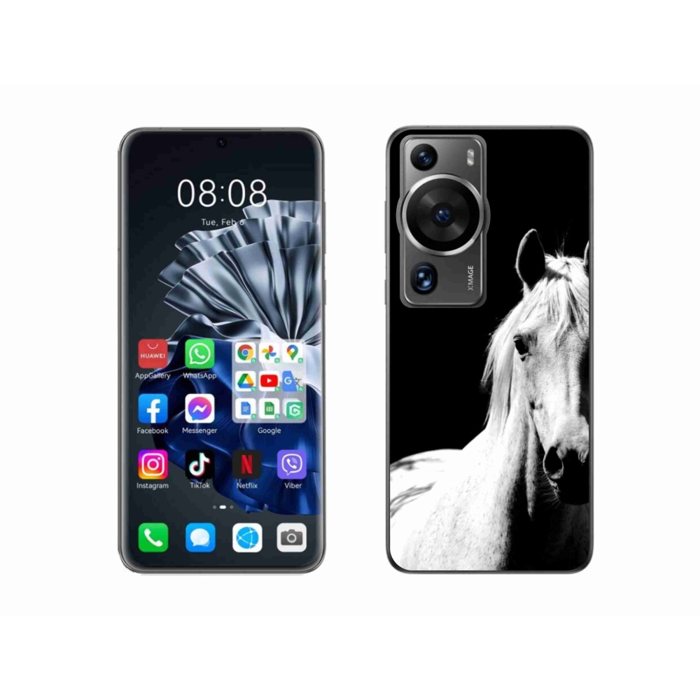 Gélový kryt mmCase na Huawei P60 Pro - biely kôň 5