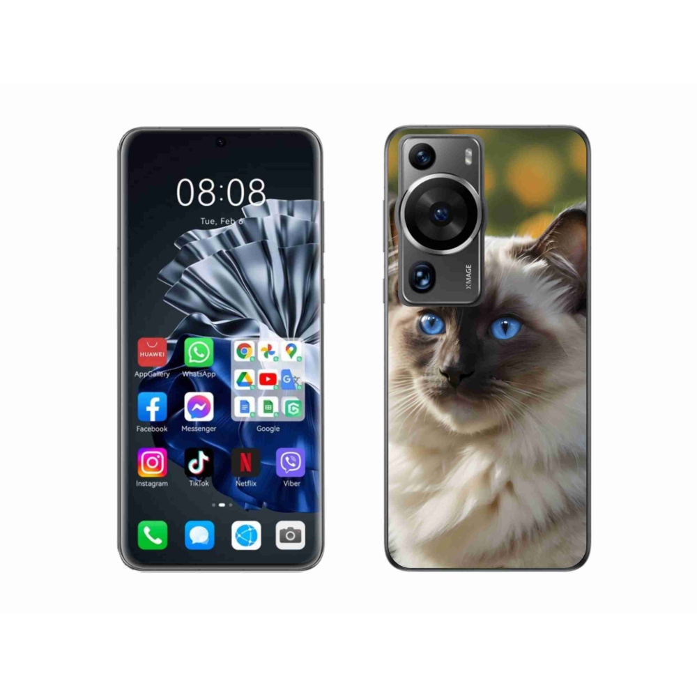 Gélový kryt mmCase na Huawei P60 Pro - biely ragdoll
