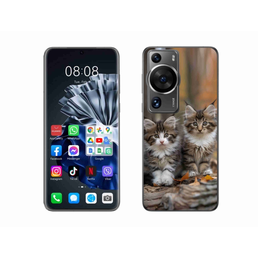 Gélový kryt mmCase na Huawei P60 Pro - mačacie duo 3