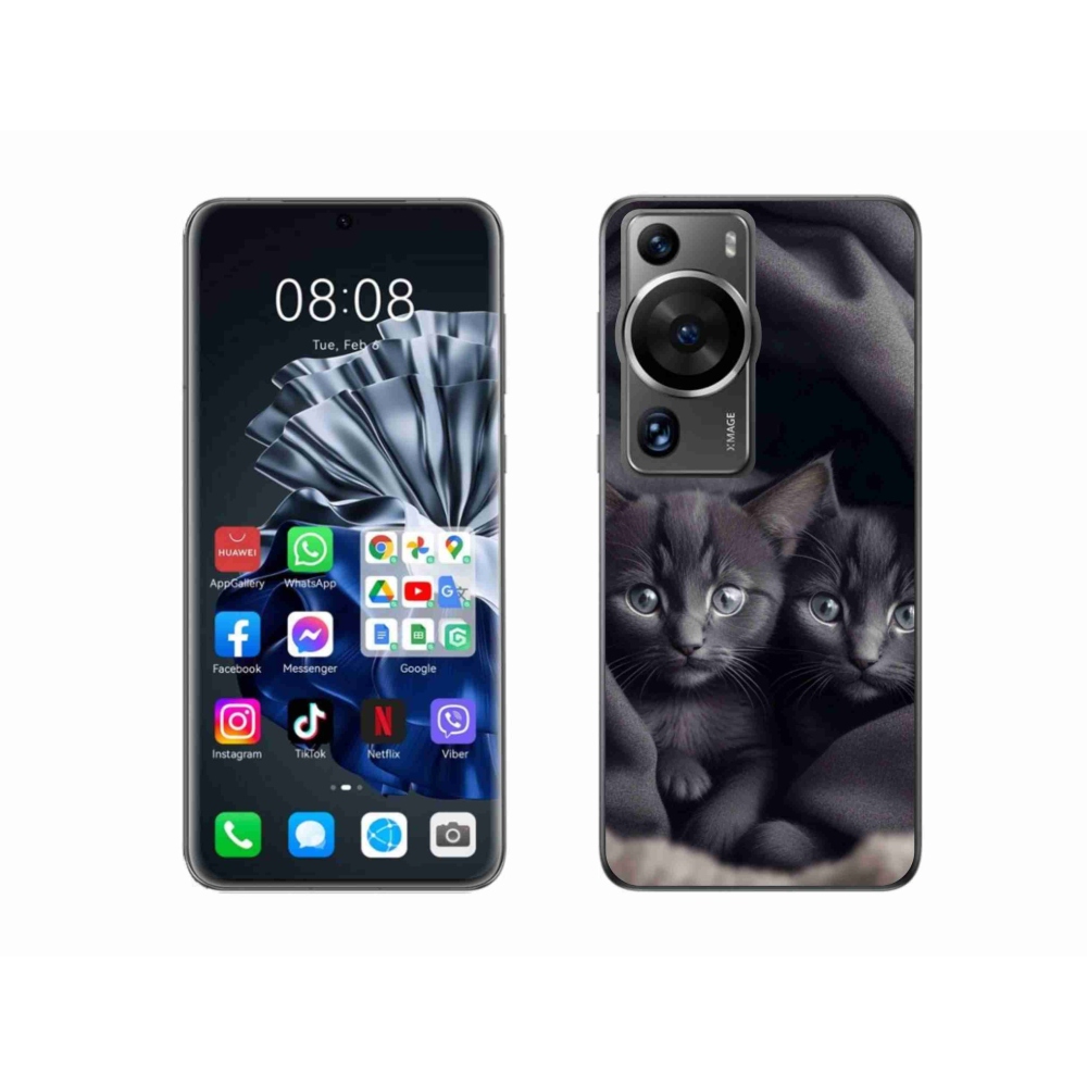 Gélový kryt mmCase na Huawei P60 Pro - mačacie duo