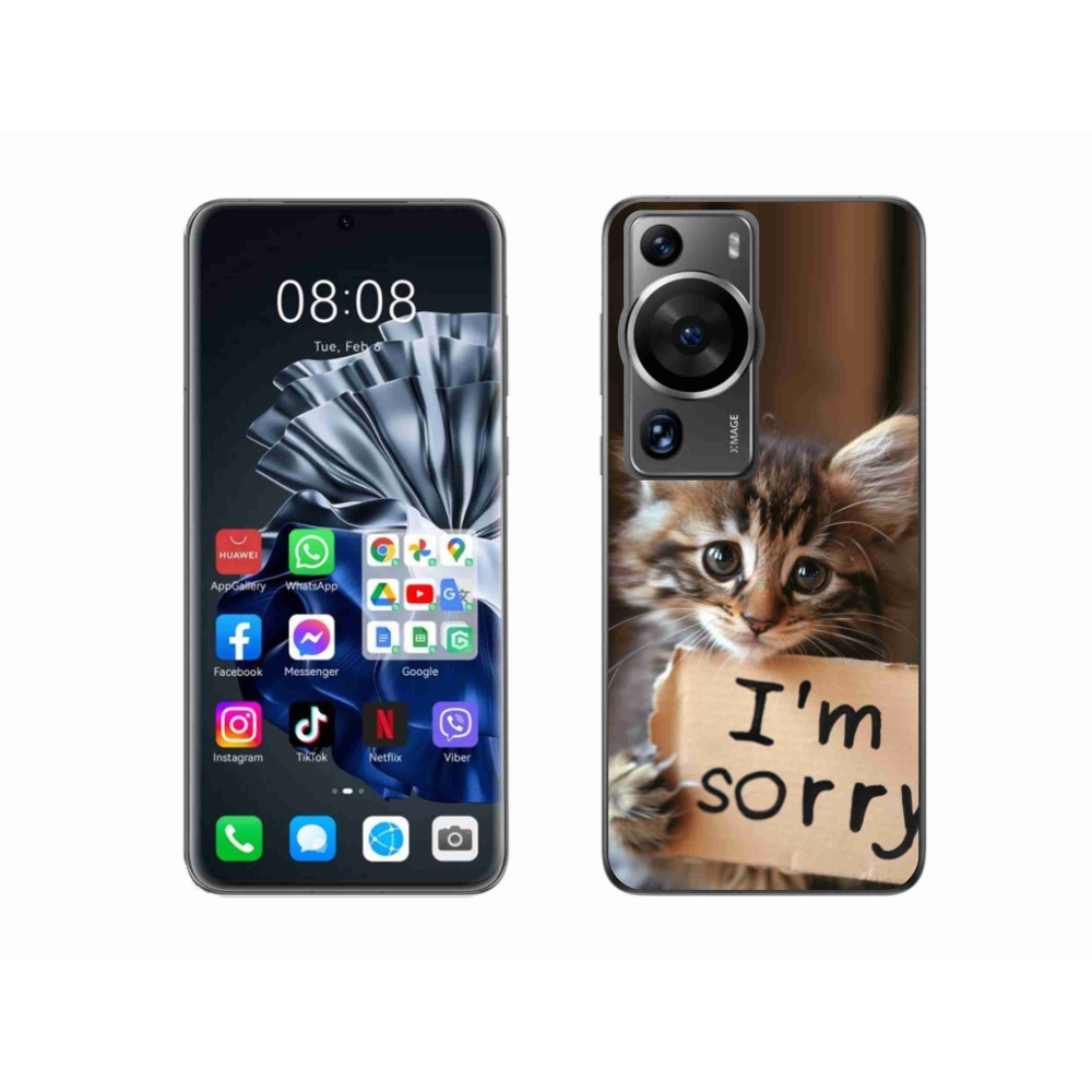 Gélový kryt mmCase na Huawei P60 Pro - mačacie ospravedlnenie