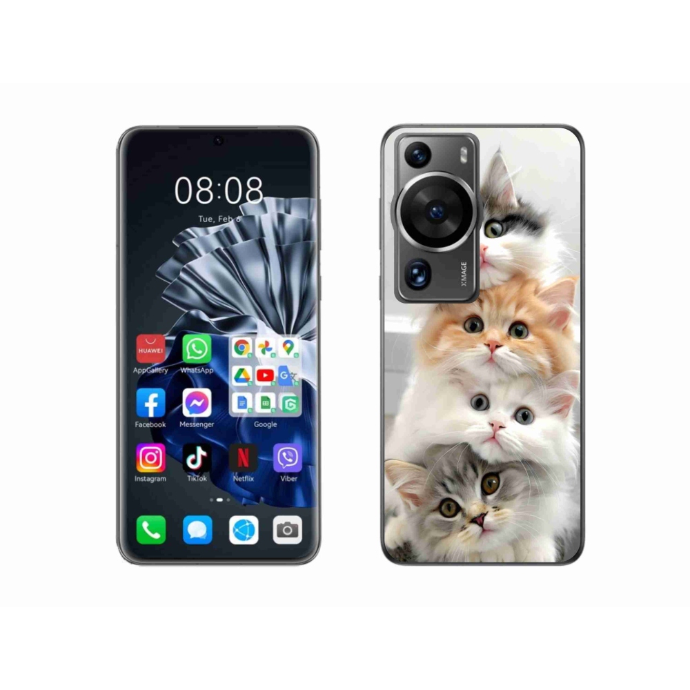 Gélový kryt mmCase na Huawei P60 Pro - mačacia partia
