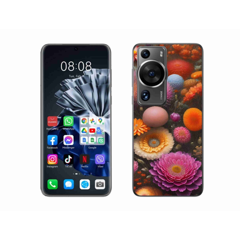 Gélový kryt mmCase na Huawei P60 Pro - kvetinová kompozícia