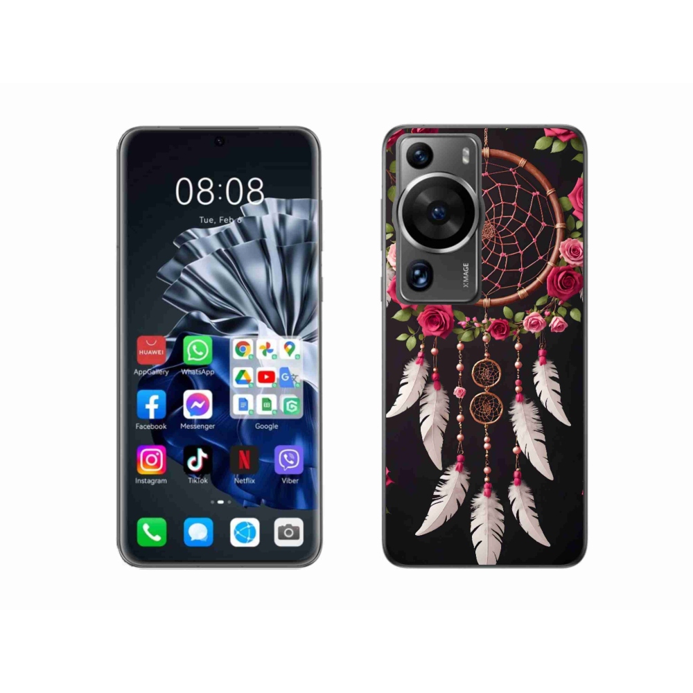 Gélový kryt mmCase na Huawei P60 Pro - lapač snov s ružami