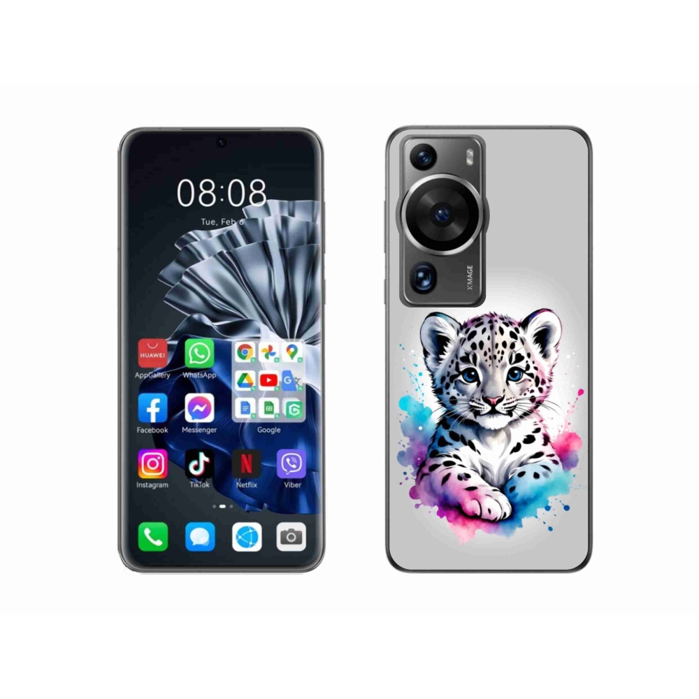 Gélový kryt mmCase na Huawei P60 Pro - leopardej mláďa