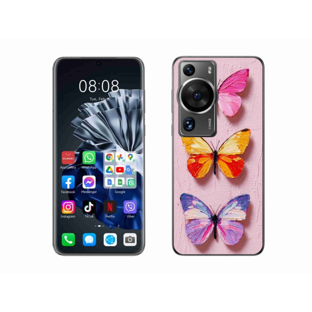 Gélový kryt mmCase na Huawei P60 Pro - motýlia trojica