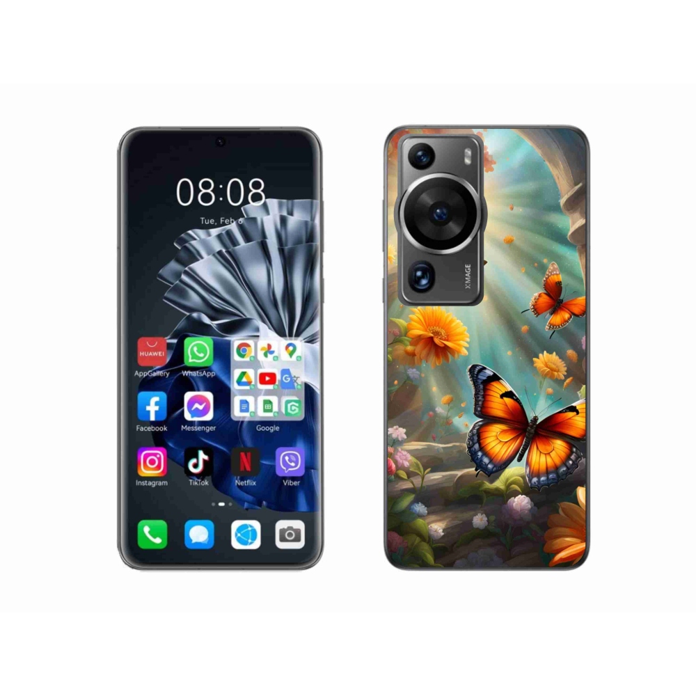 Gélový kryt mmCase na Huawei P60 Pro - motýlia záhrada 2