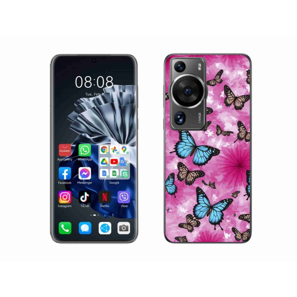Gélový kryt mmCase na Huawei P60 Pro - motýlia záhrada