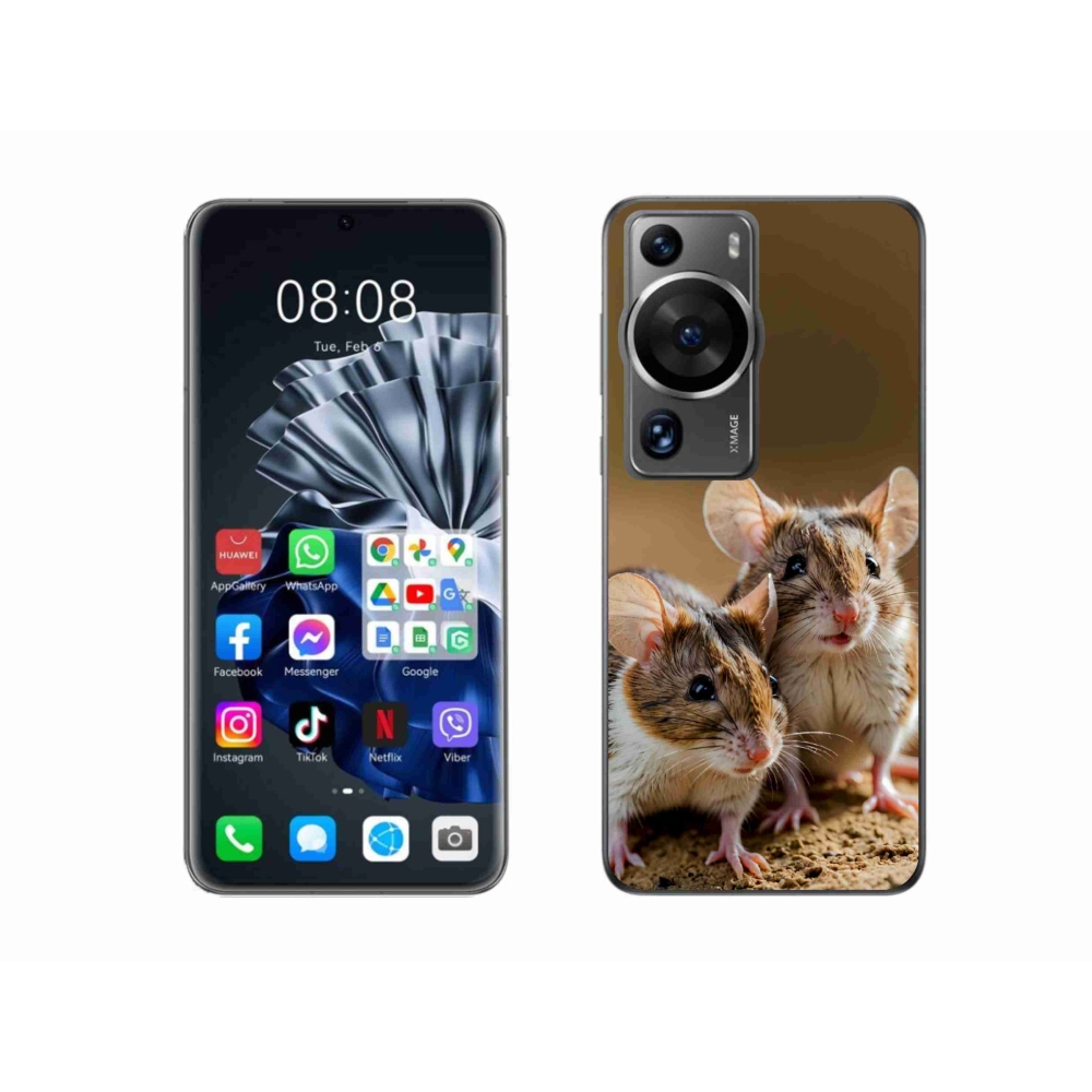 Gélový kryt mmCase na Huawei P60 Pro - myší duo