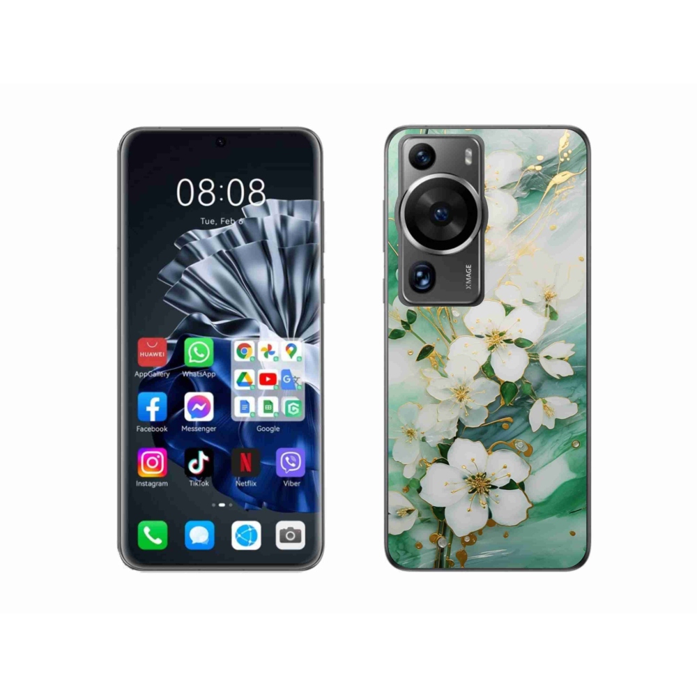 Gélový kryt mmCase na Huawei P60 Pro - nežné kvety