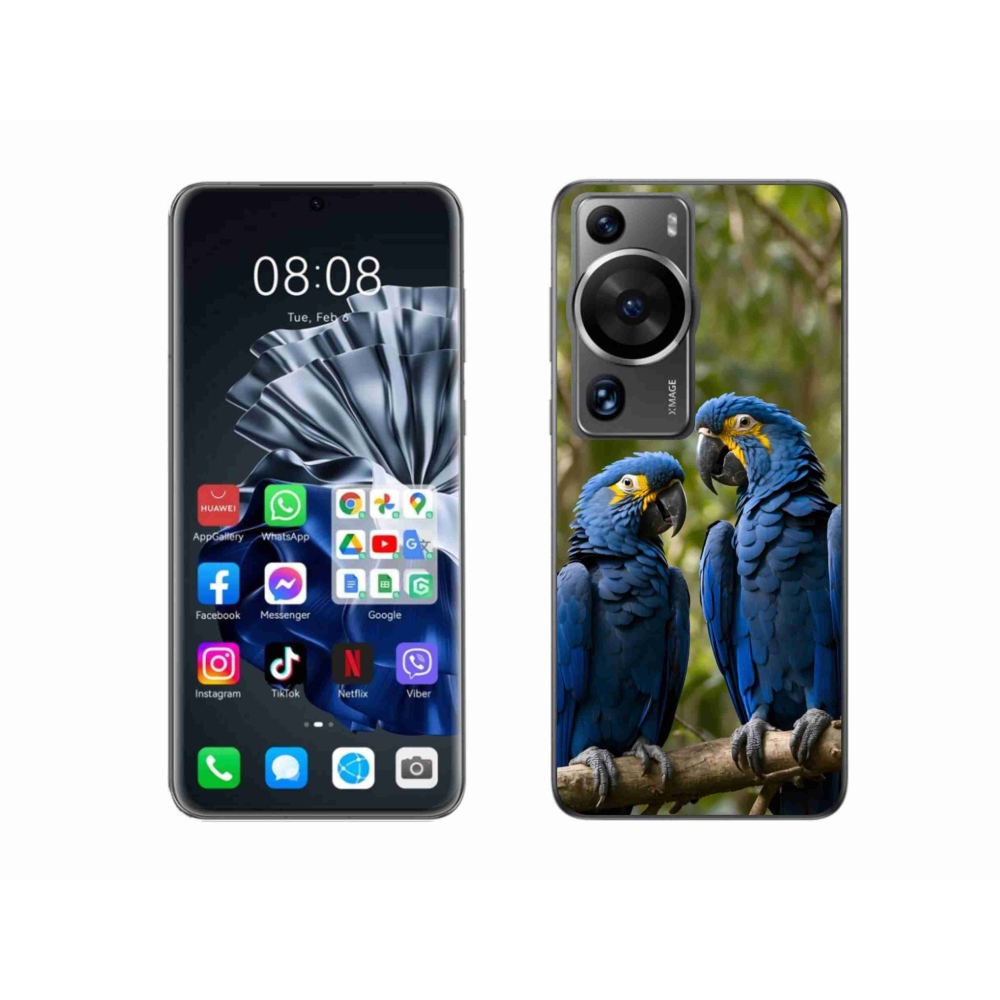 Gélový kryt mmCase na Huawei P60 Pro - papagájové duo