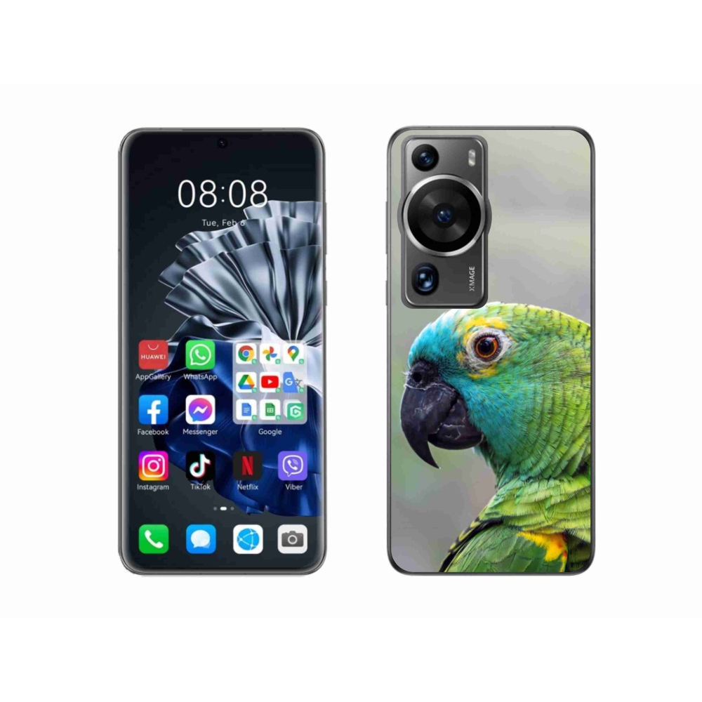 Gélový kryt mmCase na Huawei P60 Pro - papagáj amazoňan