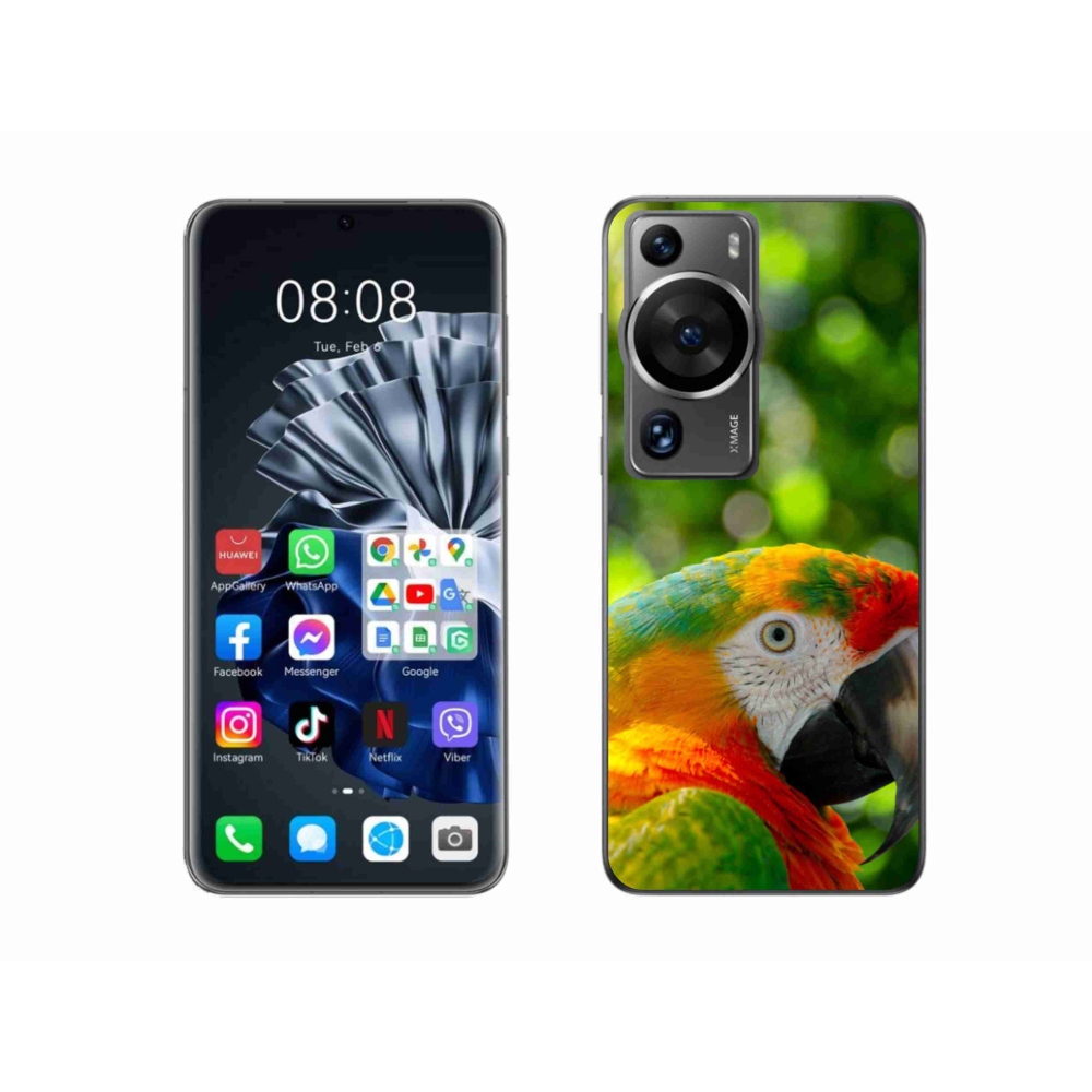 Gélový kryt mmCase na Huawei P60 Pro - papagáj ara 3