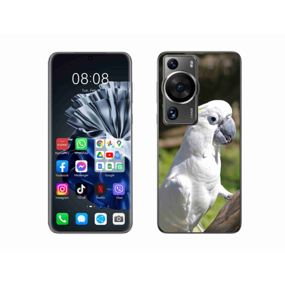 Gélový kryt mmCase na Huawei P60 Pro - papagáj kakadu 2