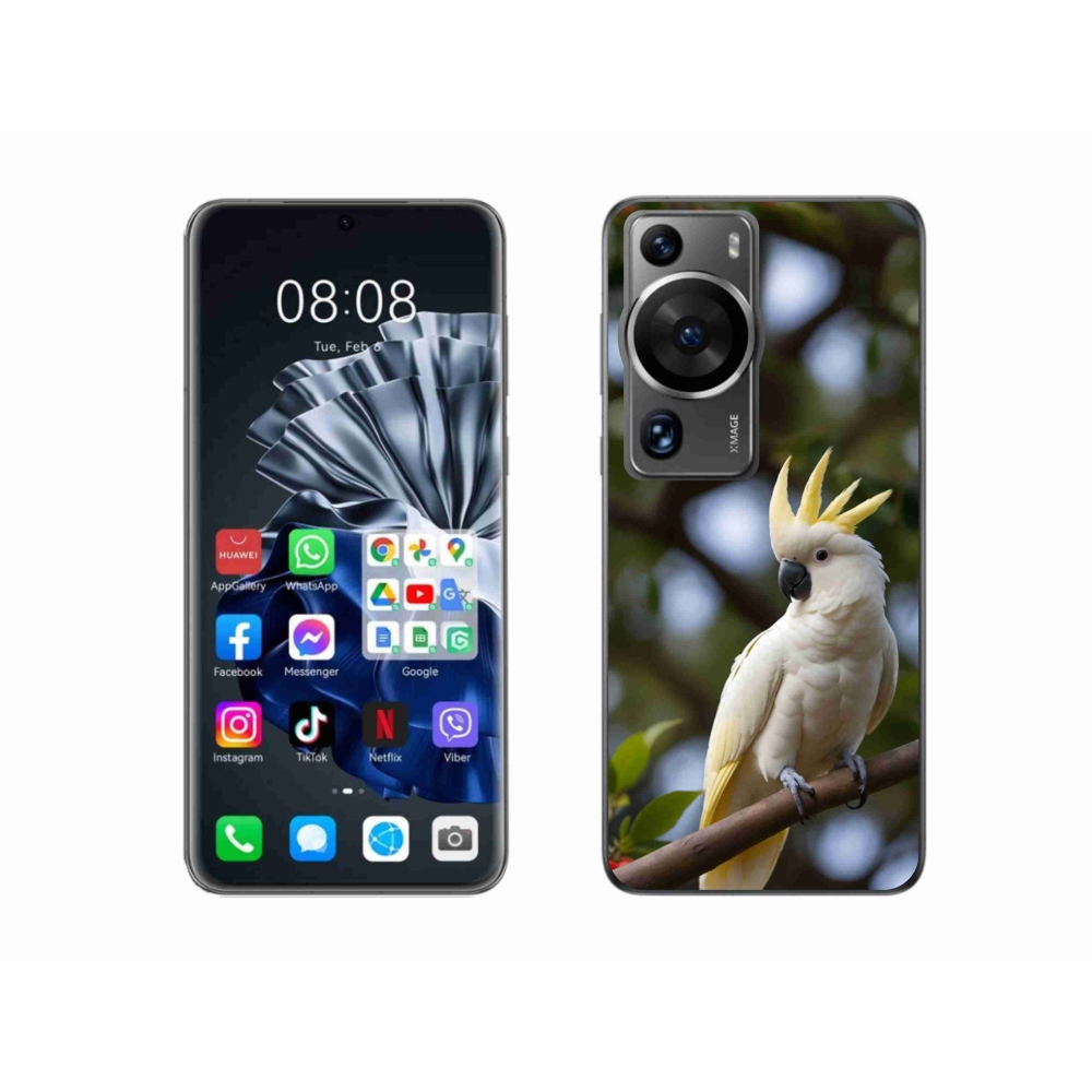 Gélový kryt mmCase na Huawei P60 Pro - papagáj kakadu 3