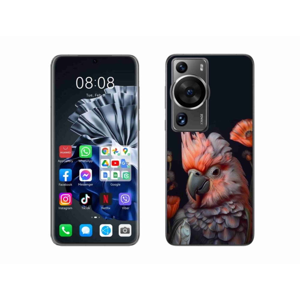 Gélový kryt mmCase na Huawei P60 Pro - papagáj kakadu vo farbách