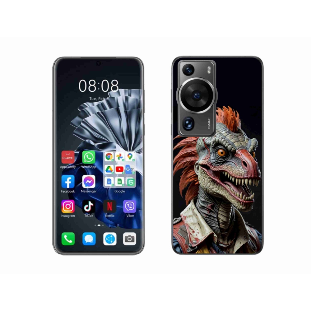 Gélový kryt mmCase na Huawei P60 Pro - punk dinosaurus