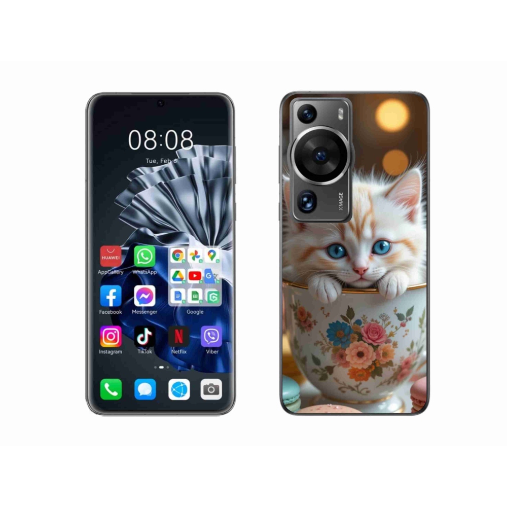 Gélový kryt mmCase na Huawei P60 Pro - roztomilé mačiatko 6
