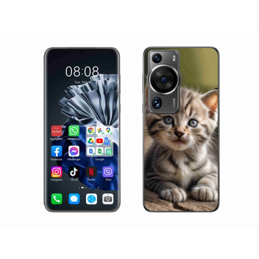 Gélový kryt mmCase na Huawei P60 Pro - roztomilé mačiatko 9