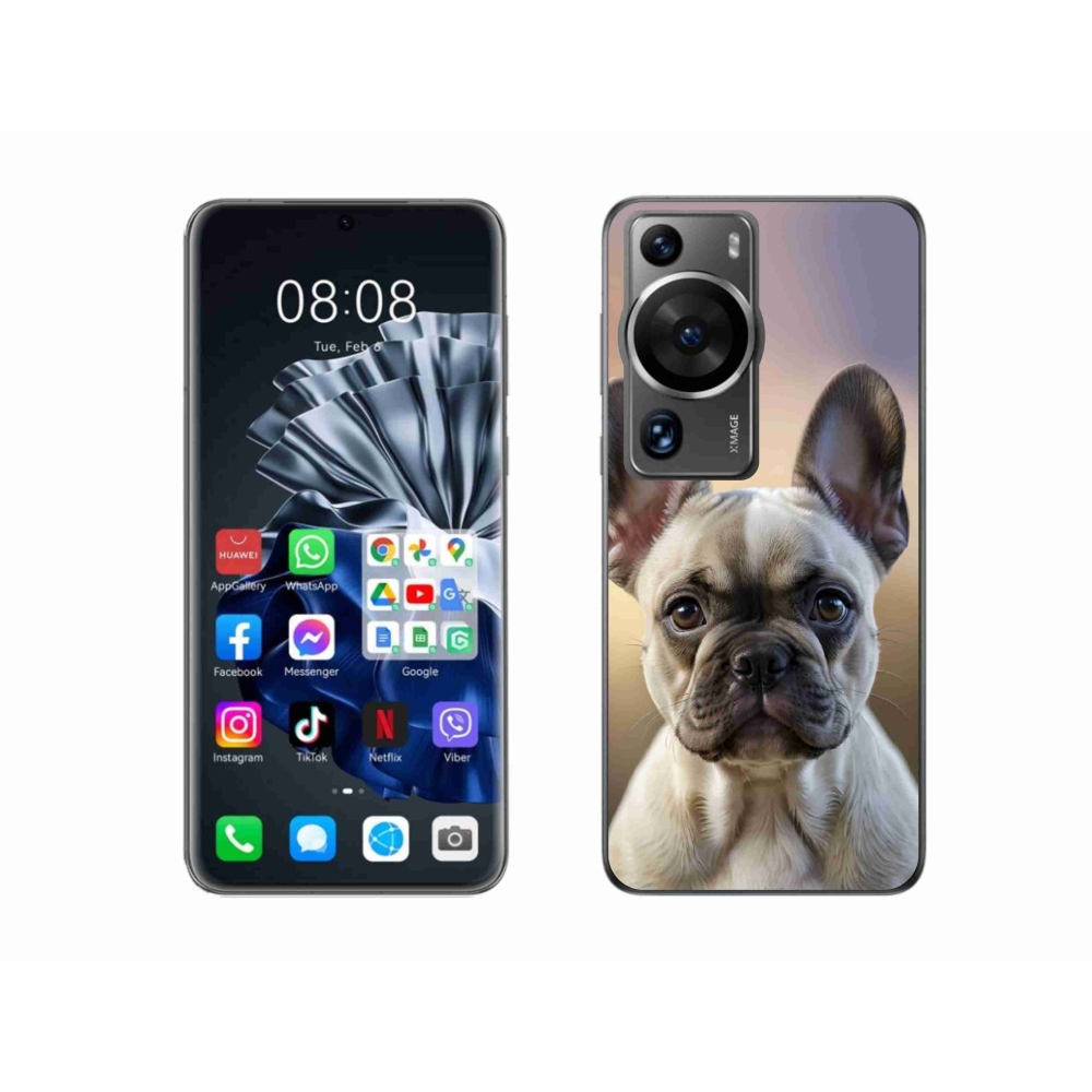 Gélový kryt mmCase na Huawei P60 Pro - roztomilý francúzsky buldoček