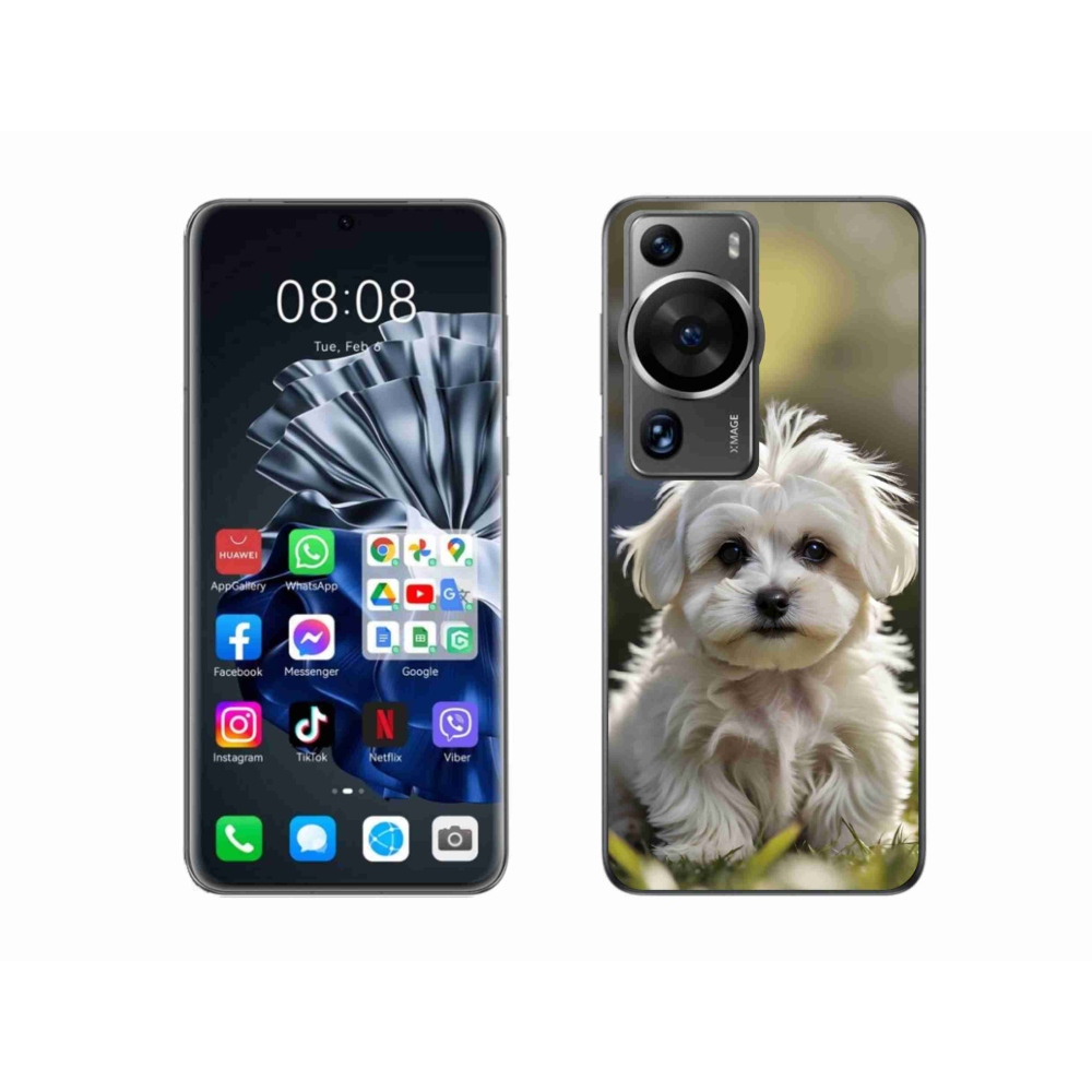 Gélový kryt mmCase na Huawei P60 Pro - roztomilý maltézsky psík