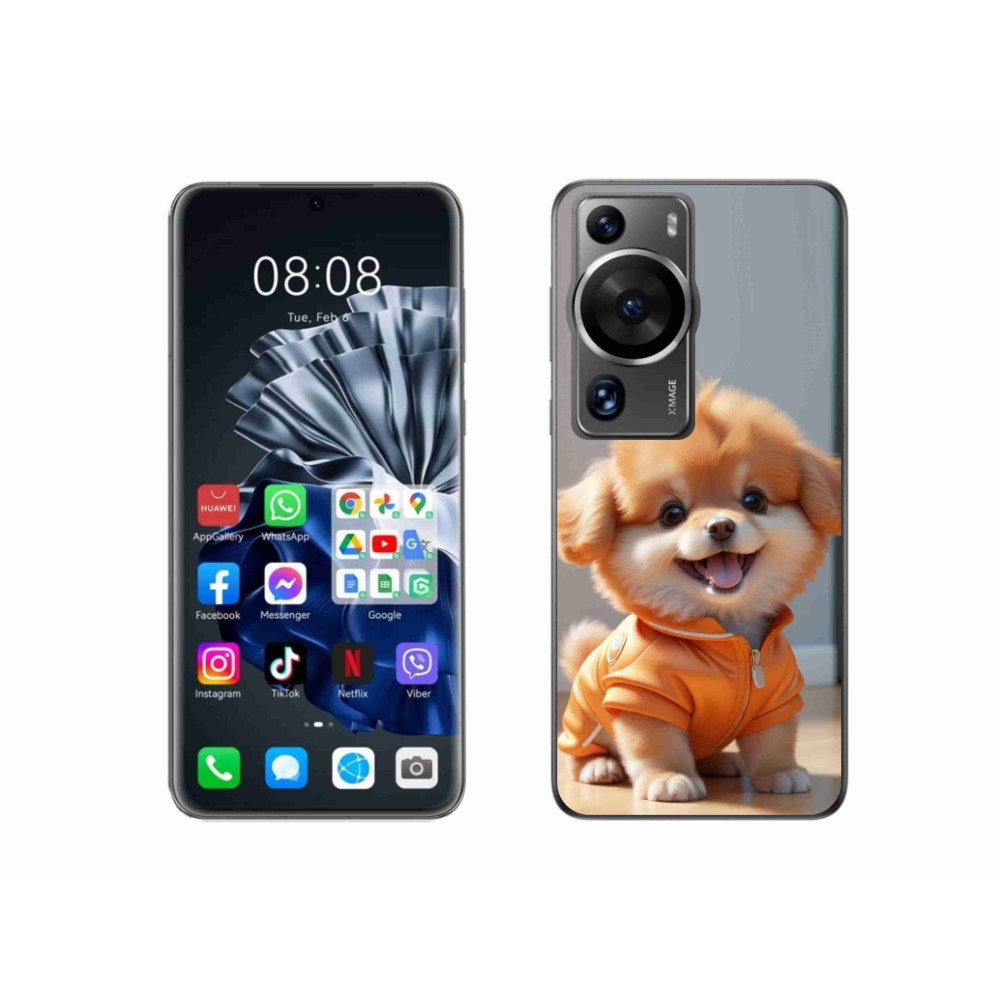 Gélový kryt mmCase na Huawei P60 Pro - roztomilý pomeranian v mikine
