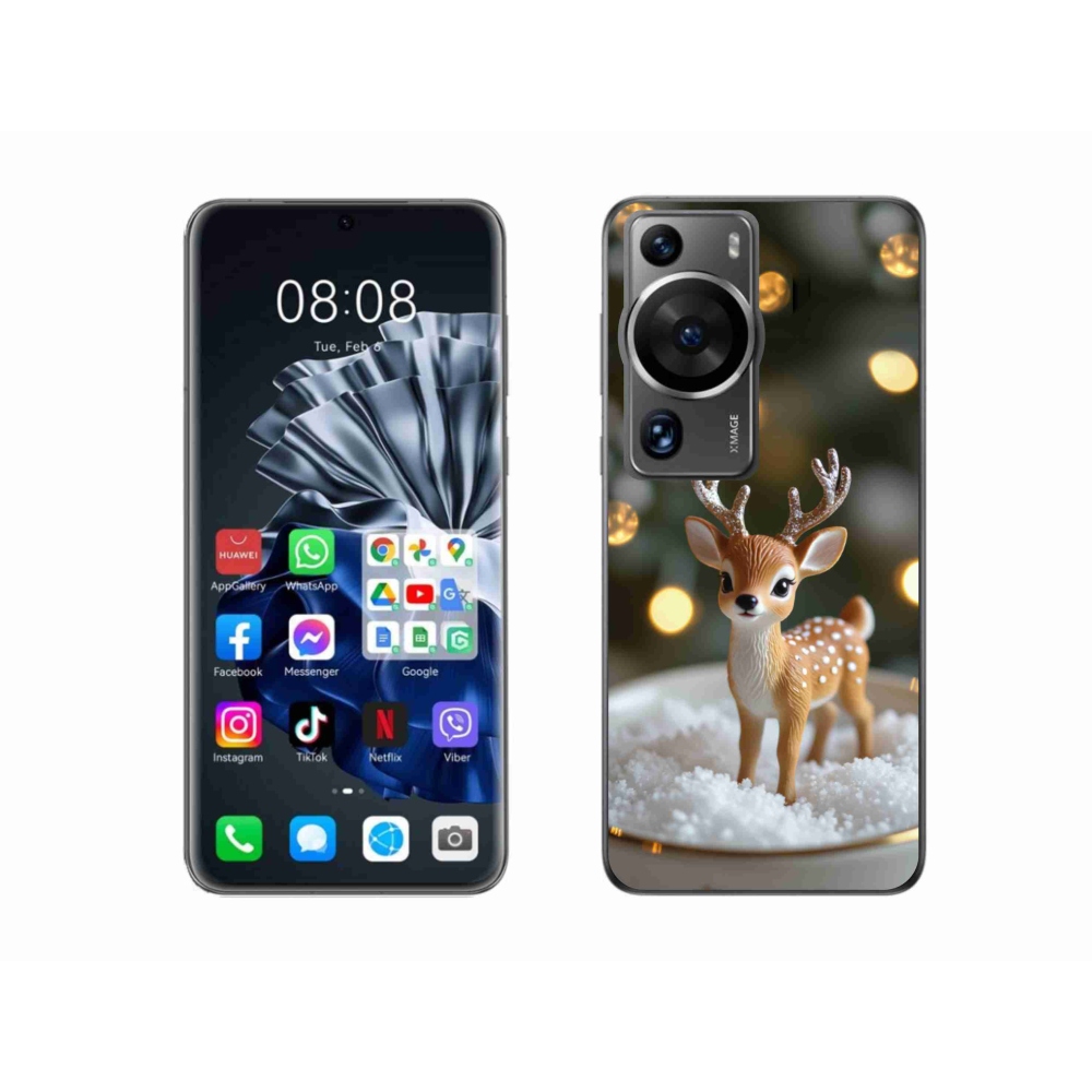 Gélový kryt mmCase na Huawei P60 Pro - roztomilý vianočný jeleň