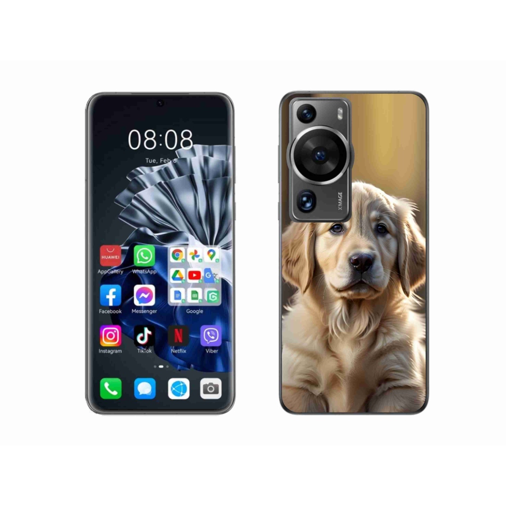 Gélový kryt mmCase na Huawei P60 Pro - roztomilý zlatý retriever