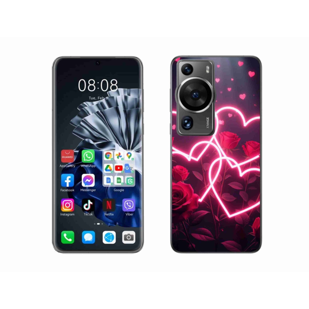 Gélový kryt mmCase na Huawei P60 Pro - srdce lásky