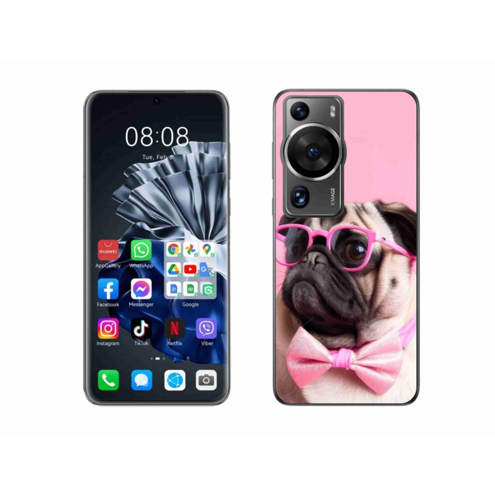 Gélový kryt mmCase na Huawei P60 Pro - štýlový mops
