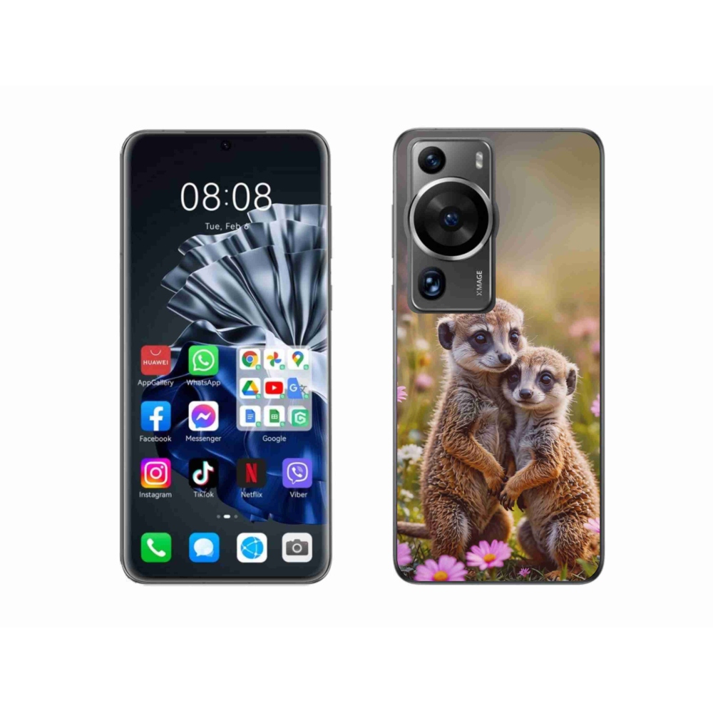 Gélový kryt mmCase na Huawei P60 Pro - surikatí duo