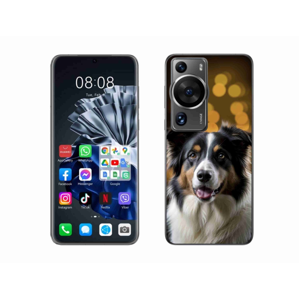 Gélový kryt mmCase na Huawei P60 Pro - usmievavý austrálsky ovčiak