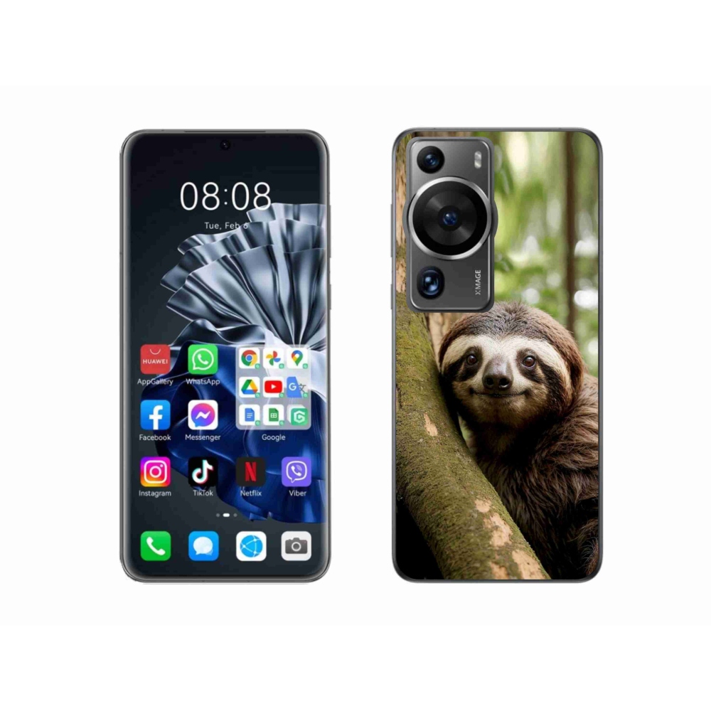 Gélový kryt mmCase na Huawei P60 Pro - usmievavý leňochod