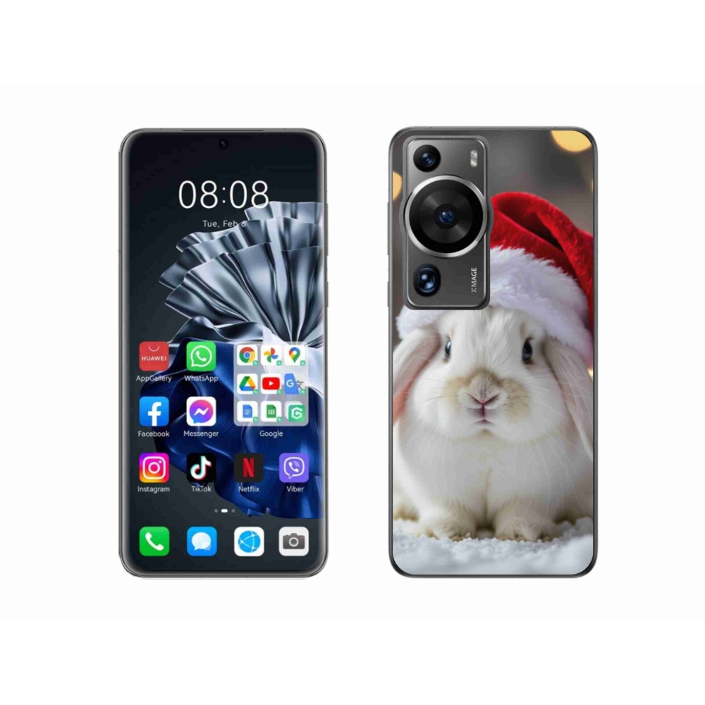 Gélový kryt mmCase na Huawei P60 Pro - vianočný králik