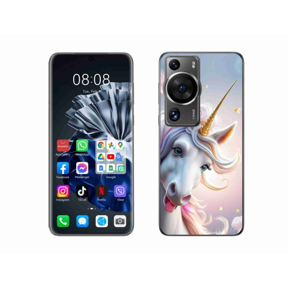 Gélový kryt mmCase na Huawei P60 Pro - veselý jednorožec